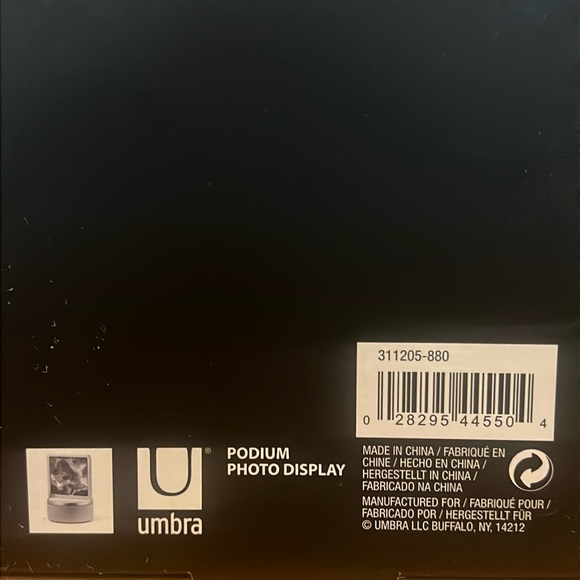 UMBRA “podium” decorative tabletop frame with storage - concrete & copper - NIB - Picture 9 of 16